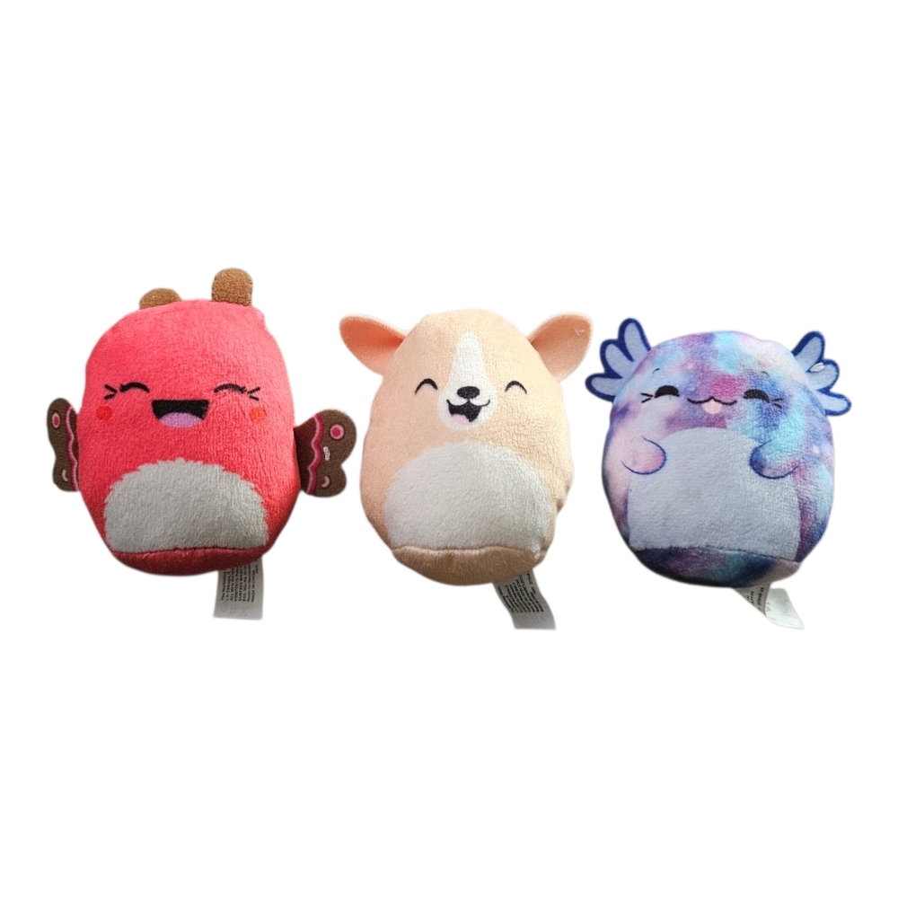Lot of 3 McDonald's 2025 Squishmallows Plush Toys Mirren Stevon Halley